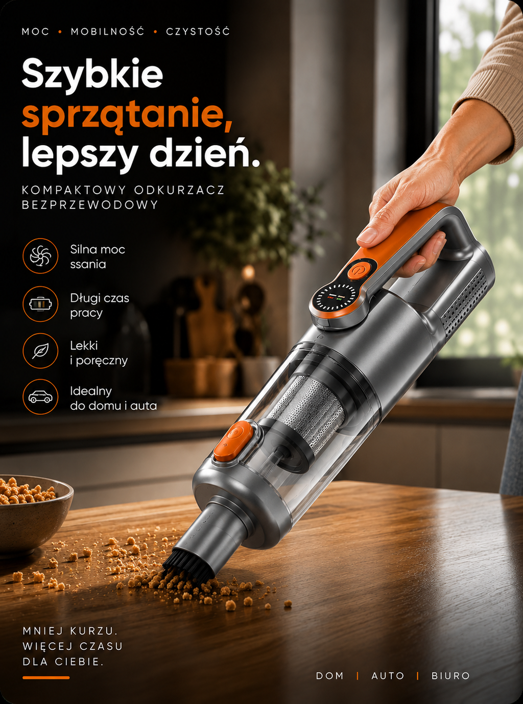 POWERBLAST - Odkurzacz 17000Pa Bezprzewodowy 2w1